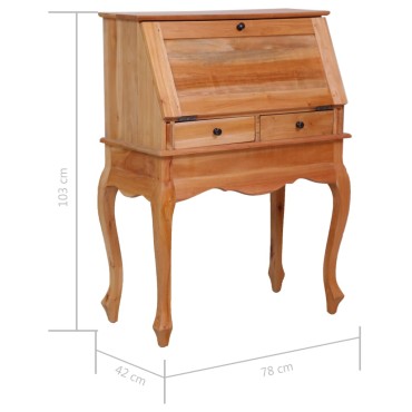vidaXL Σεκρετέρ 78x42x103cm από Μασίφ Μαόνι 1 τεμ.
