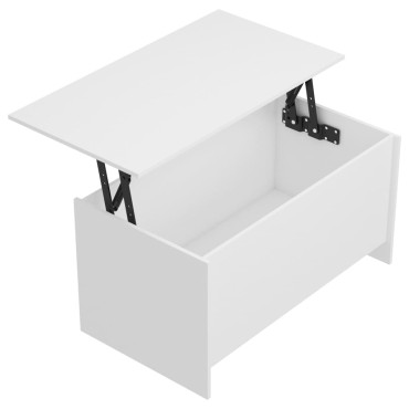 vidaXL Τραπεζάκι Σαλονιού Λευκό 102x55,5x52,5cm Επεξεργασμένο Ξύλο 1 τεμ.