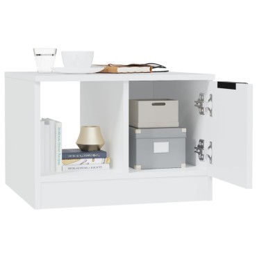 vidaXL Τραπεζάκι Σαλονιού Λευκό 50x50x36cm από Επεξεργασμένο Ξύλο 1 τεμ.