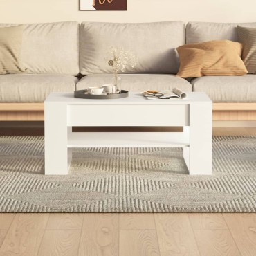 vidaXL Τραπεζάκι Σαλονιού Λευκό 102x55x45cm από Επεξεργ. Ξύλο 1 τεμ.