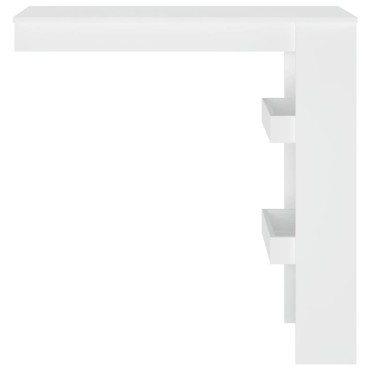 vidaXL Τραπέζι Μπαρ Τοίχου Λευκό 102x45x103,5cm Επεξεργασμένο Ξύλο 1 τεμ.