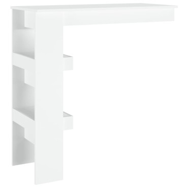 vidaXL Τραπέζι Μπαρ Τοίχου Λευκό 102x45x103,5cm Επεξεργασμένο Ξύλο 1 τεμ.