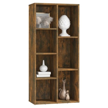 vidaXL Βιβλιοθήκη Καπνιστή Δρυς 50x25x106cm 1 τεμ.