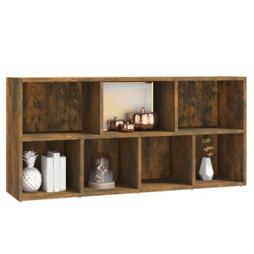vidaXL Βιβλιοθήκη Καπνιστή Δρυς 50x25x106cm 1 τεμ.