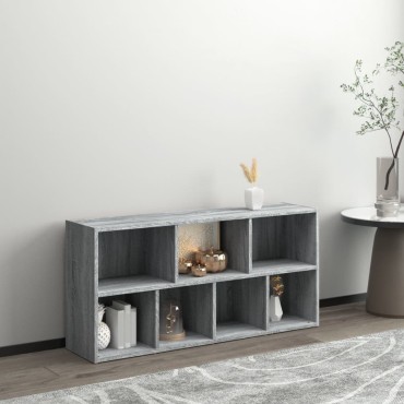 vidaXL Βιβλιοθήκη Γκρι Sonoma 50x25x106cm 1 τεμ.