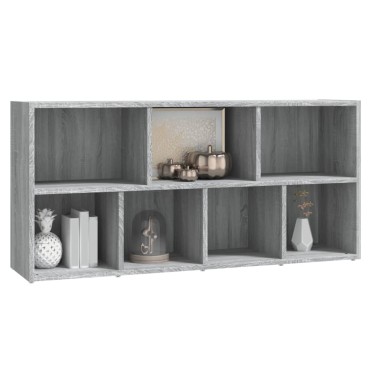 vidaXL Βιβλιοθήκη Γκρι Sonoma 50x25x106cm 1 τεμ.