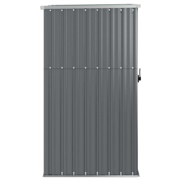 vidaXL Αποθήκη Εργαλείων Κήπου Γκρι 88x89x161 εκ. Γαλβαν. Ατσάλι