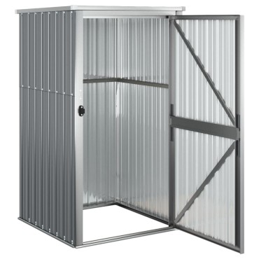 vidaXL Αποθήκη Εργαλείων Κήπου Γκρι 88x89x161 εκ. Γαλβαν. Ατσάλι