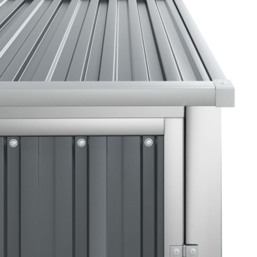 vidaXL Αποθήκη Εργαλείων Κήπου Γκρι 88x89x161 εκ. Γαλβαν. Ατσάλι