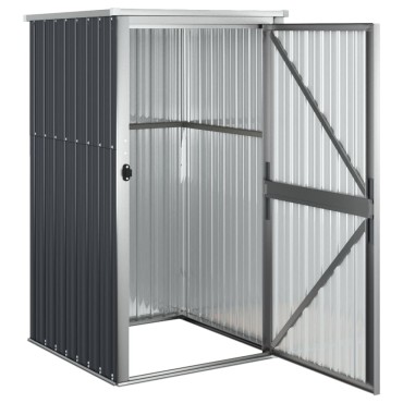 vidaXL Αποθήκη Εργαλείων Κήπου Ανθρακί 88x89x161 εκ. Γαλβαν. Ατσάλι