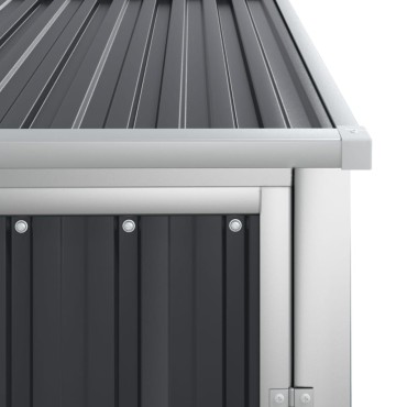 vidaXL Αποθήκη Εργαλείων Κήπου Ανθρακί 88x89x161 εκ. Γαλβαν. Ατσάλι