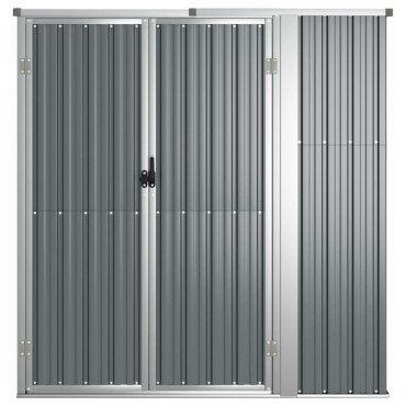 vidaXL Αποθήκη Εργαλείων Κήπου Γκρι 161x89x161 εκ. από Γαλβαν. Ατσάλι
