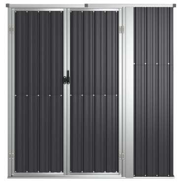 vidaXL Αποθήκη Εργαλείων Κήπου Ανθρακί 161x89x161 εκ. Γαλβαν. Ατσάλι