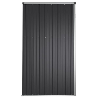 vidaXL Αποθήκη Εργαλείων Κήπου Ανθρακί 161x89x161 εκ. Γαλβαν. Ατσάλι