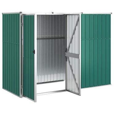 vidaXL Αποθήκη Εργαλείων Κήπου Πράσινη 225x89x161 εκ. Γαλβαν. Ατσάλι