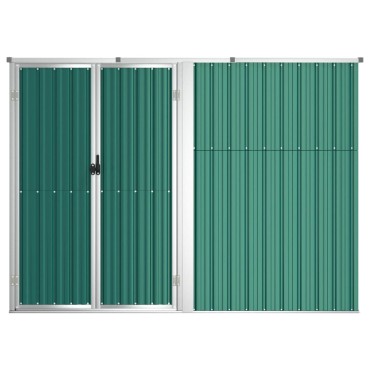 vidaXL Αποθήκη Εργαλείων Κήπου Πράσινη 225x89x161 εκ. Γαλβαν. Ατσάλι