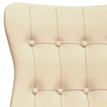 vidaXL Πολυθρόνα Relax Κρεμ Υφασμάτινη 70x77x94cm 1 τεμ.