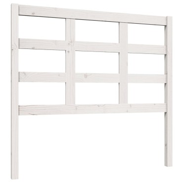 vidaXL Κεφαλάρι Κρεβατιού Λευκό 105,5x4x100cm Μασίφ Ξύλο Πεύκου 1 τεμ.