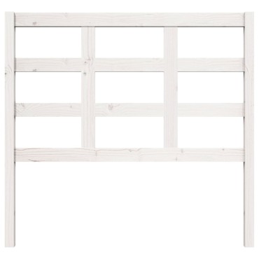 vidaXL Κεφαλάρι Κρεβατιού Λευκό 105,5x4x100cm Μασίφ Ξύλο Πεύκου 1 τεμ.