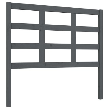 vidaXL Κεφαλάρι Κρεβατιού Γκρι 105,5x4x100cm Μασίφ Ξύλο Πεύκου 1 τεμ.