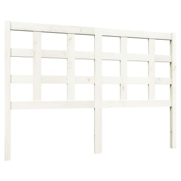 vidaXL Κεφαλάρι Κρεβατιού Λευκό 140,5x4x100cm Μασίφ Ξύλο Πεύκου 1 τεμ.