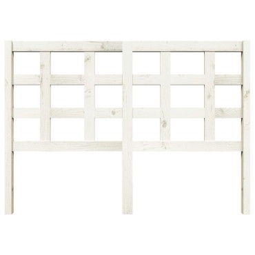 vidaXL Κεφαλάρι Κρεβατιού Λευκό 140,5x4x100cm Μασίφ Ξύλο Πεύκου 1 τεμ.