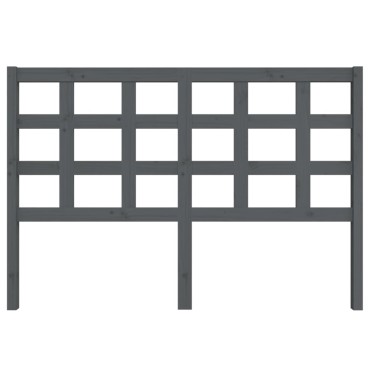 vidaXL Κεφαλάρι Κρεβατιού Γκρι 145,5x4x100cm από Μασίφ Ξύλο Πεύκου 1 τεμ.