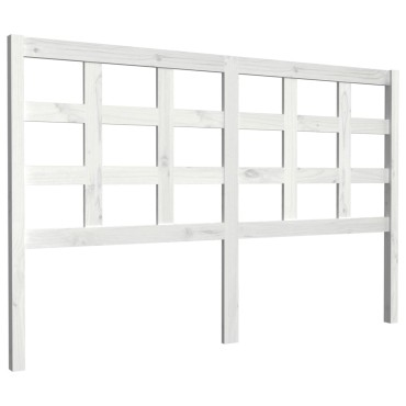 vidaXL Κεφαλάρι Κρεβατιού Λευκό 156x4x100cm Μασίφ Ξύλο Πεύκου 1 τεμ.