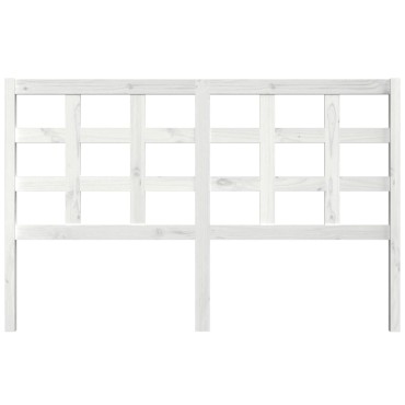 vidaXL Κεφαλάρι Κρεβατιού Λευκό 156x4x100cm Μασίφ Ξύλο Πεύκου 1 τεμ.