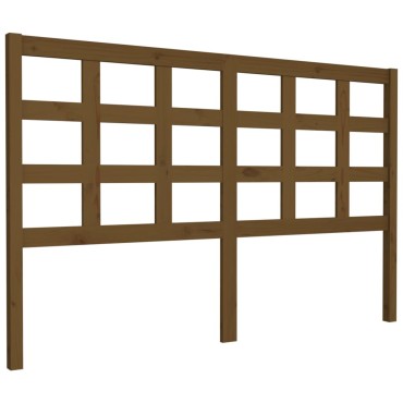 vidaXL Κεφαλάρι Κρεβατιού Μελί 156x4x100cm από Μασίφ Ξύλο Πεύκου 1 τεμ.