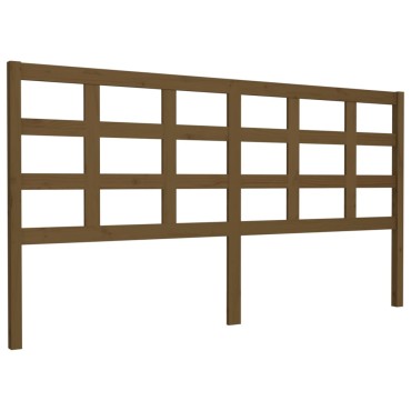 vidaXL Κεφαλάρι Κρεβατιού Μελί 185,5x4x100cm Μασίφ Ξύλο Πεύκου 1 τεμ.