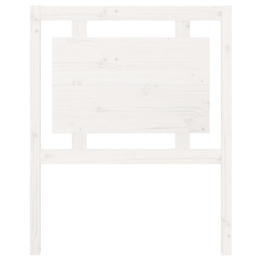 vidaXL Κεφαλάρι Κρεβατιού Λευκό 80,5x4x100cm από Μασίφ Ξύλο Πεύκου 1 τεμ.