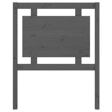 vidaXL Κεφαλάρι Κρεβατιού Γκρι 80,5x4x100cm από Μασίφ Ξύλο Πεύκου 1 τεμ.