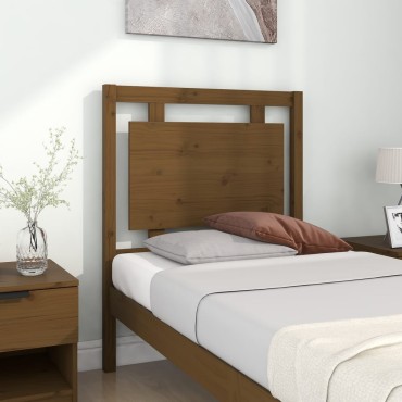 vidaXL Κεφαλάρι Κρεβατιού Μελί 80,5x4x100cm από Μασίφ Ξύλο Πεύκου 1 τεμ.