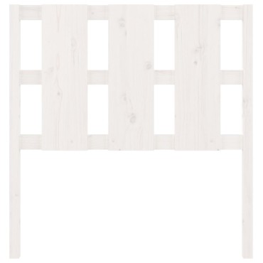 vidaXL Κεφαλάρι Κρεβατιού Λευκό 95,5x4x100cm από Μασίφ Ξύλο Πεύκου 1 τεμ.
