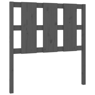vidaXL Κεφαλάρι Κρεβατιού Γκρι 105,5x4x100cm Μασίφ Ξύλο Πεύκου 1 τεμ.