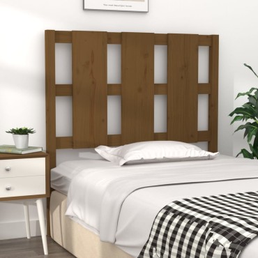 vidaXL Κεφαλάρι Κρεβατιού Μελί 105,5x4x100cm Μασίφ Ξύλο Πεύκου 1 τεμ.
