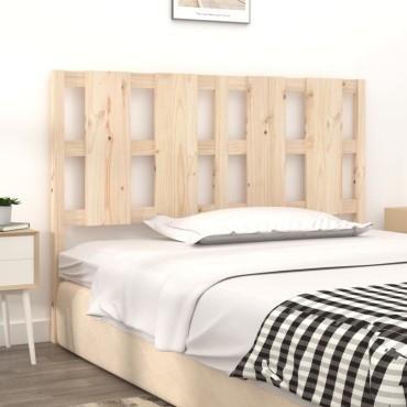 vidaXL Κεφαλάρι Κρεβατιού 125,5x4x100cm από Μασίφ Ξύλο Πεύκου 1 τεμ.