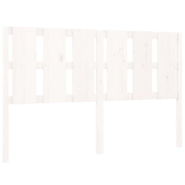 vidaXL Κεφαλάρι Κρεβατιού Λευκό 155,5x4x100cm Μασίφ Ξύλο Πεύκου 1 τεμ.