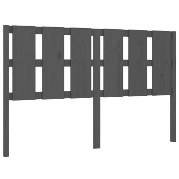 vidaXL Κεφαλάρι Κρεβατιού Γκρι 155,5x4x100cm Μασίφ Ξύλο Πεύκου 1 τεμ.