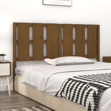 vidaXL Κεφαλάρι Κρεβατιού Μελί 155,5x4x100cm Μασίφ Ξύλο Πεύκου 1 τεμ.