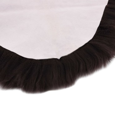 vidaXL Χαλί Καφέ 60x180cm από Γούνα Προβάτου