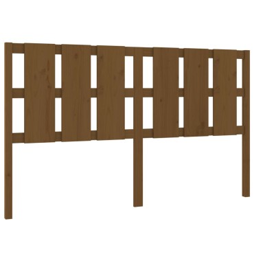 vidaXL Κεφαλάρι Κρεβατιού Μελί 165,5x4x100cm Μασίφ Ξύλο Πεύκου 1 τεμ.