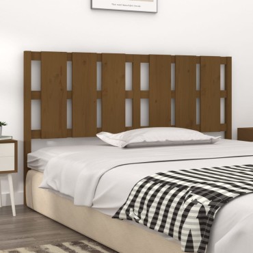vidaXL Κεφαλάρι Κρεβατιού Μελί 185,5x4x100cm Μασίφ Ξύλο Πεύκου 1 τεμ.