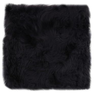 vidaXL Μαξιλάρια Καρέκλας 2 τεμ. Σκούρο Γκρι 40x40cm Δέρμα Προβάτου