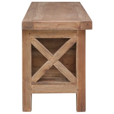 vidaXL Έπιπλο Τηλεόρασης με 3 Συρτάρια Καφέ 120x30x40cm Μασίφ Μαόνι