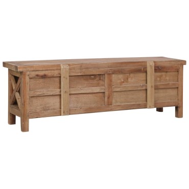 vidaXL Έπιπλο Τηλεόρασης με 3 Συρτάρια Καφέ 120x30x40cm Μασίφ Μαόνι