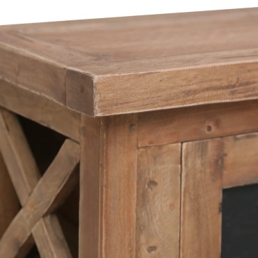 vidaXL Έπιπλο Τηλεόρασης με 3 Συρτάρια Καφέ 120x30x40cm Μασίφ Μαόνι