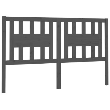 vidaXL Κεφαλάρι Γκρι 126x4x100cm από Μασίφ Ξύλο Πεύκου 1 τεμ.
