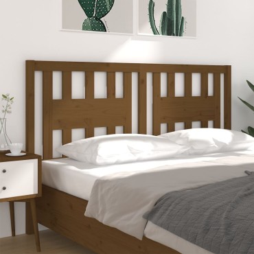 vidaXL Κεφαλάρι Καφέ 126x4x100cm από Μασίφ Ξύλο Πεύκου 1 τεμ.